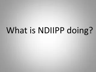 What is NDIIPP doing?