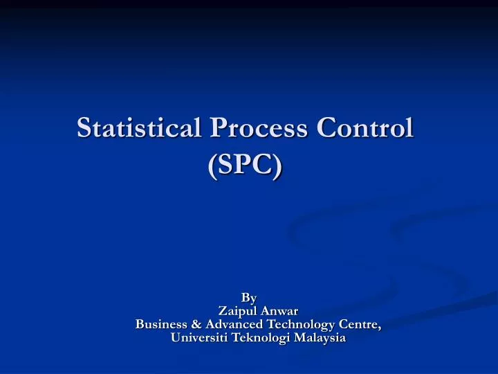 statistical process control spc