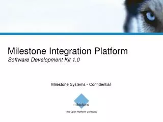Milestone Integration Platform Software Development Kit 1.0
