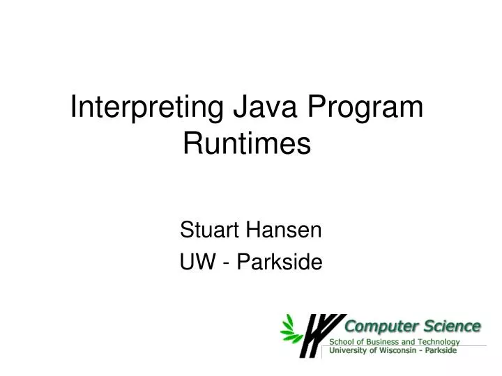 interpreting java program runtimes