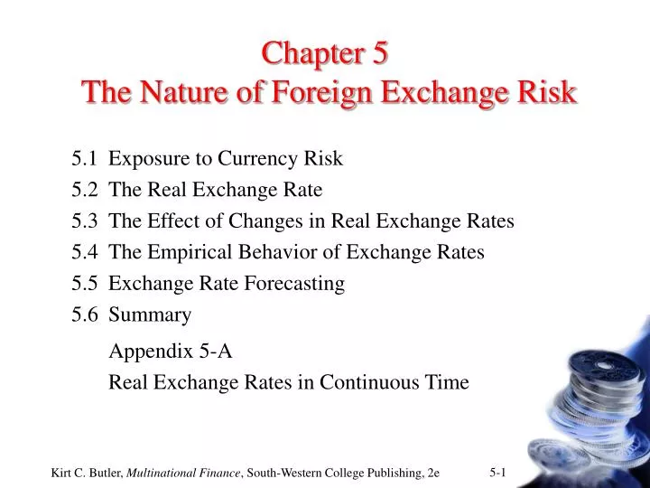 chapter 5 the nature of foreign exchange risk