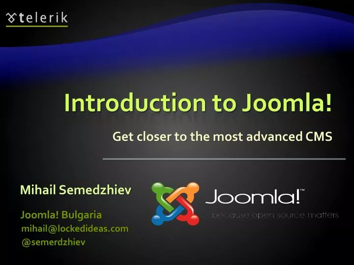 introduction to joomla