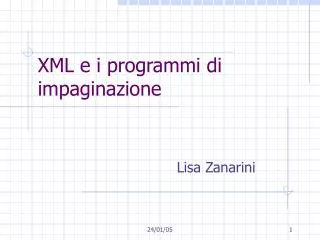 xml e i programmi di impaginazione