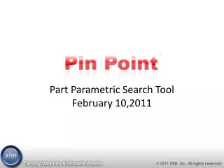 Part Parametric Search Tool February 10,2011