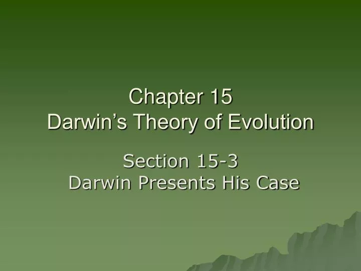 chapter 15 darwin s theory of evolution