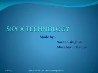 SKY X TECHNOLOGY