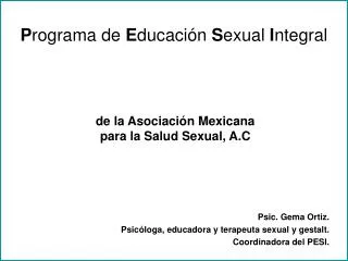 p rograma de e ducaci n s exual i ntegral