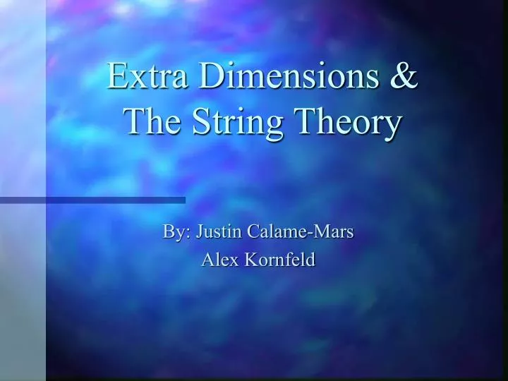 extra dimensions the string theory