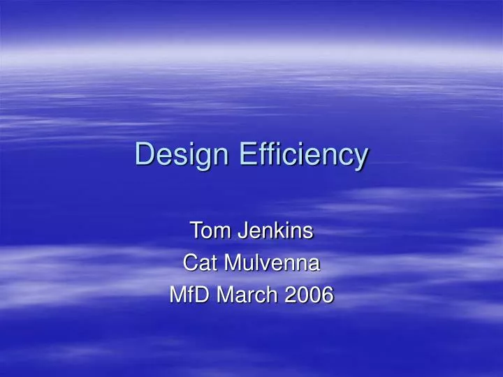 design efficiency