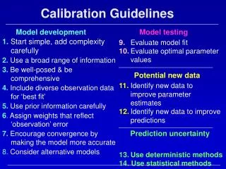 Calibration Guidelines