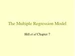The Multiple Regression Model - slide 1