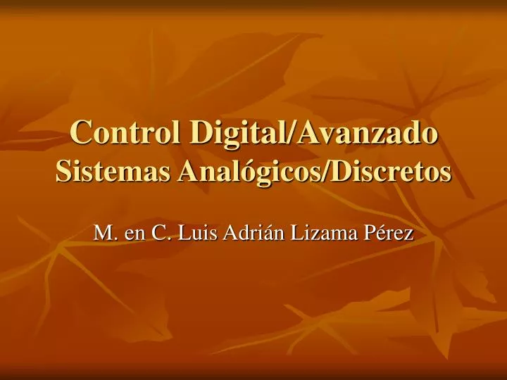 control digital avanzado sistemas anal gicos discretos