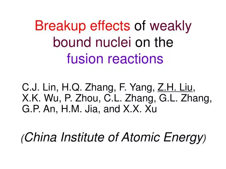 breakup effects of weakly bound nuclei on the fusion reactions