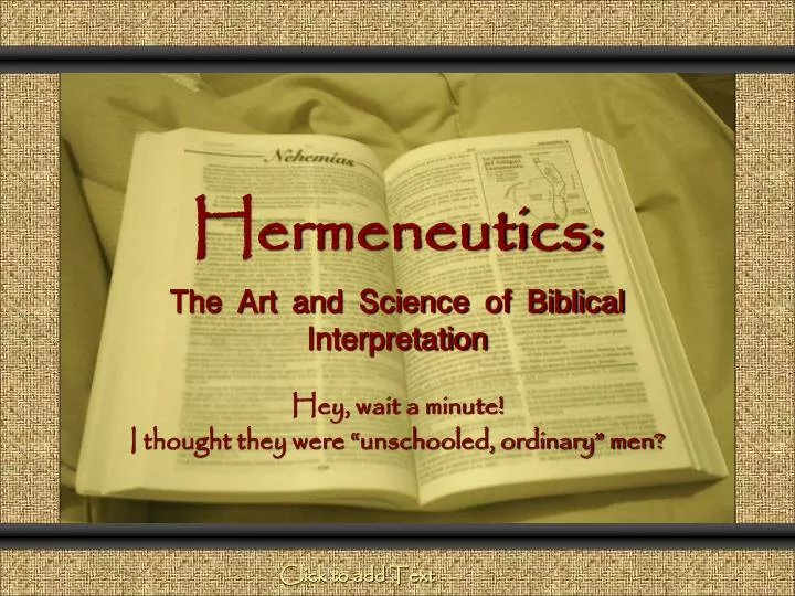 hermeneutics the art and science of biblical interpretation