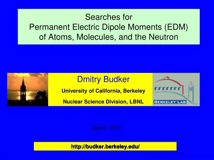 searches for permanent electric dipole moments edm of atoms molecules and the neutron