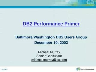 DB2 Performance Primer