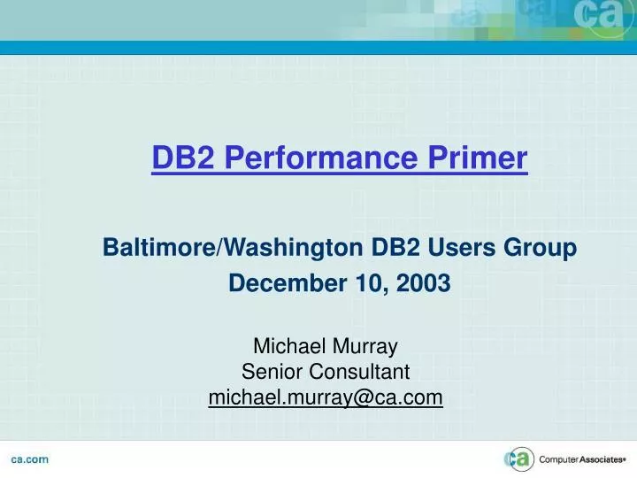 db2 performance primer