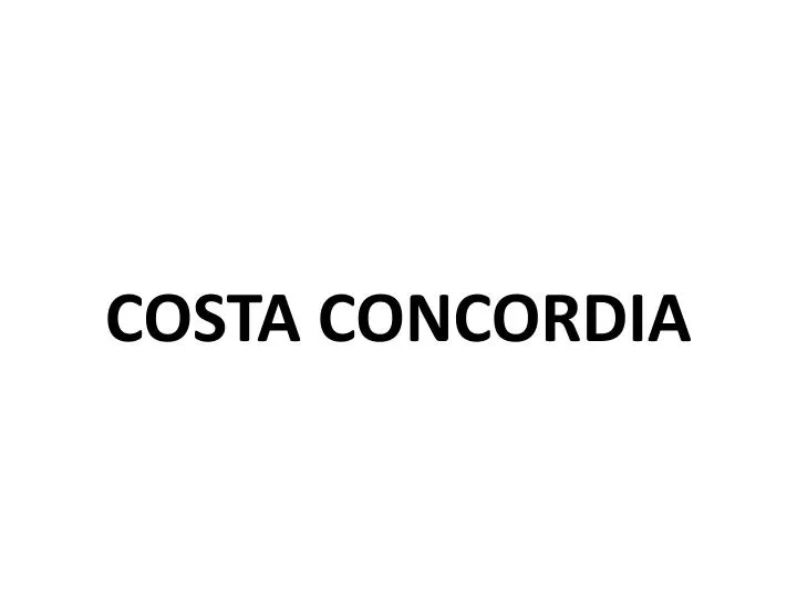 costa concordia