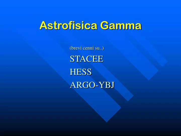 astrofisica gamma