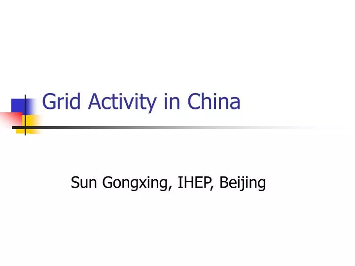 grid activity in china