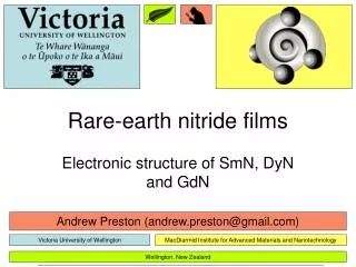 Rare-earth nitride films