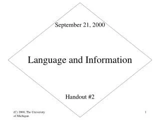 Language and Information