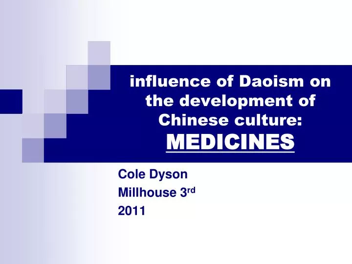 influence of daoism on the development of chinese culture medicines