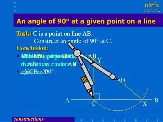 YC is the perpendicular to AB .