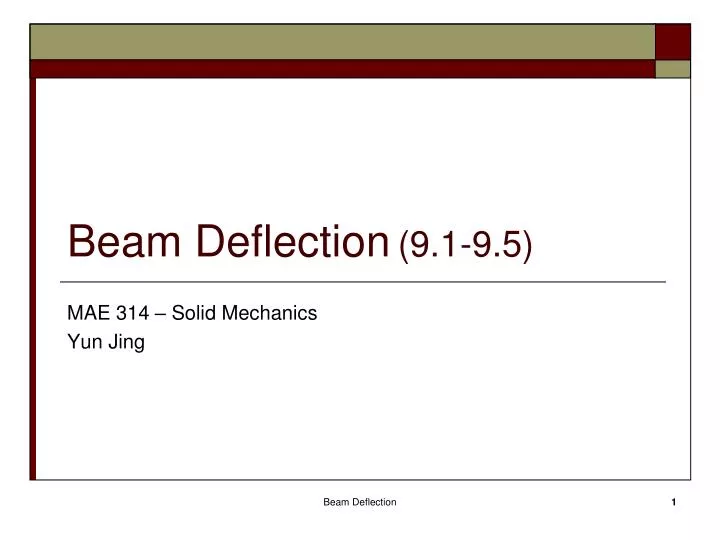 beam deflection 9 1 9 5