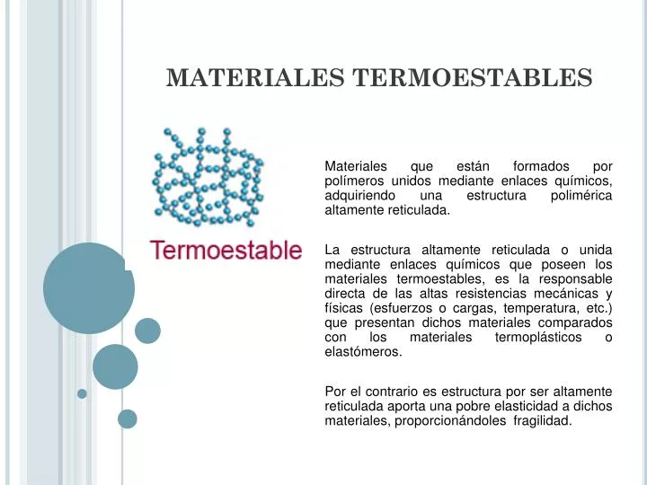 materiales termoestables