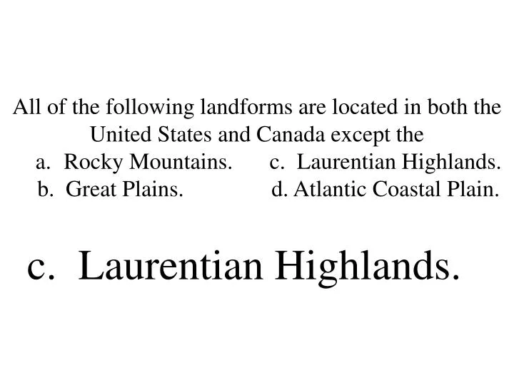 c laurentian highlands