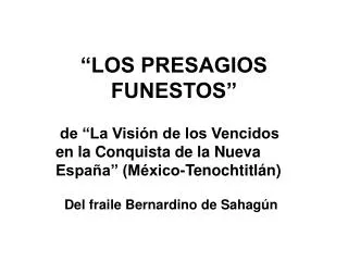 los presagios funestos