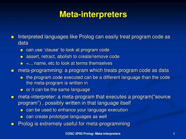 meta interpreters