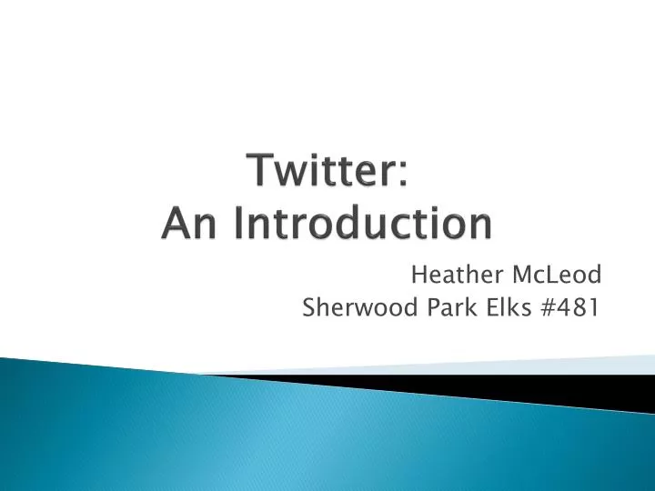 twitter an introduction
