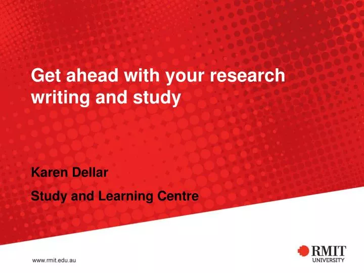 get ahead with your research writing and study