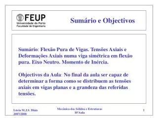 sum rio e objectivos
