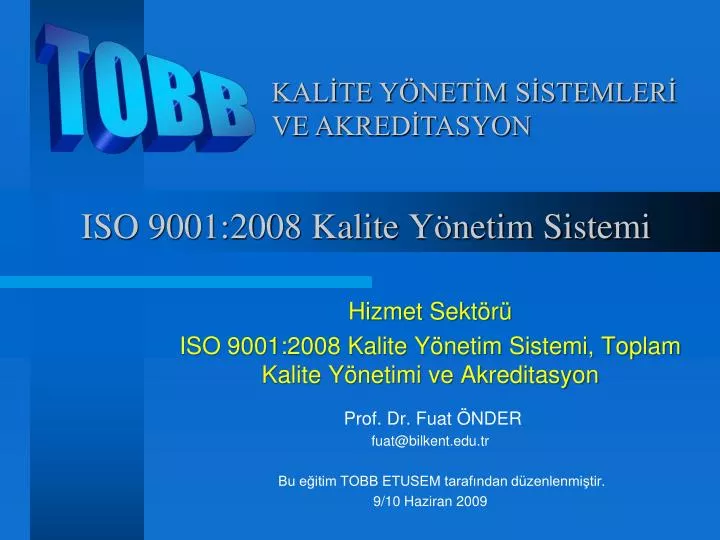 iso 9001 2008 kalite y netim sistemi