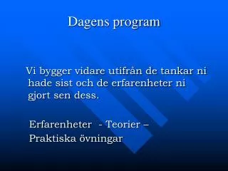 dagens program