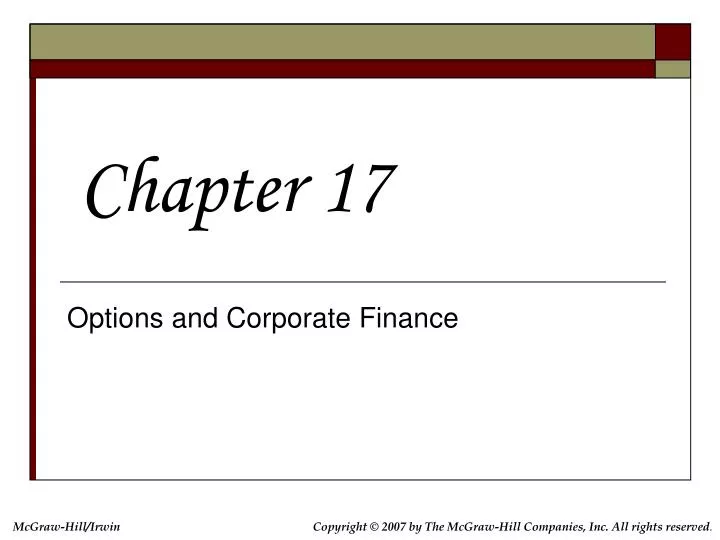 options and corporate finance