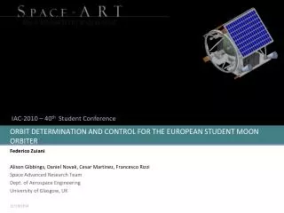 ORBIT DETERMINATION AND CONTROL FOR THE EUROPEAN STUDENT MOON ORBITER