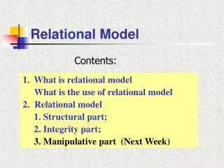 Relational Model