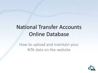 National Transfer Accounts Online Database