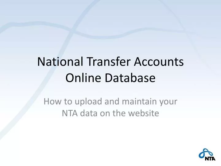 national transfer accounts online database