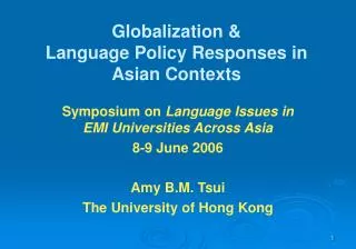 Globalization &amp; Language Policy Responses in Asian Contexts
