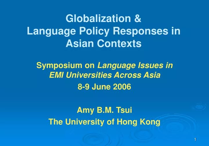 globalization language policy responses in asian contexts