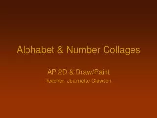 Alphabet &amp; Number Collages