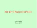 Multilevel Regression Models - slide 1