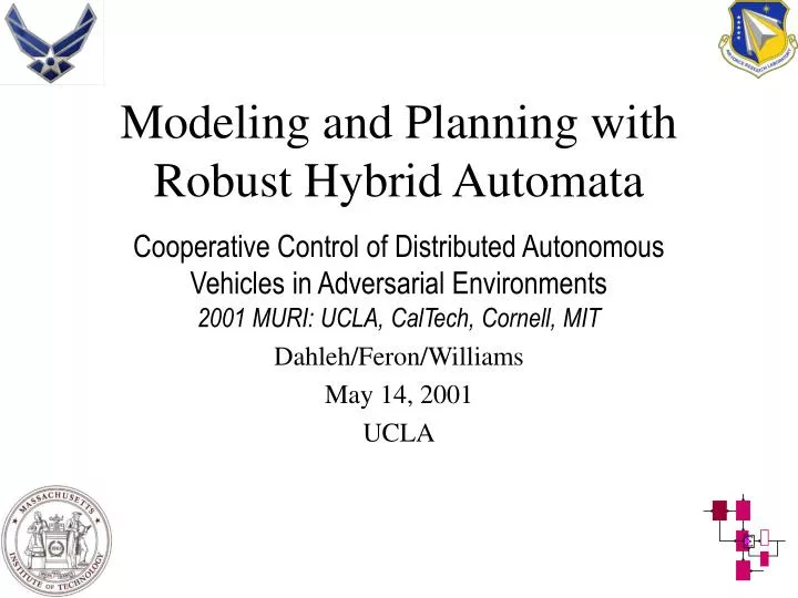 modeling and planning with robust hybrid automata
