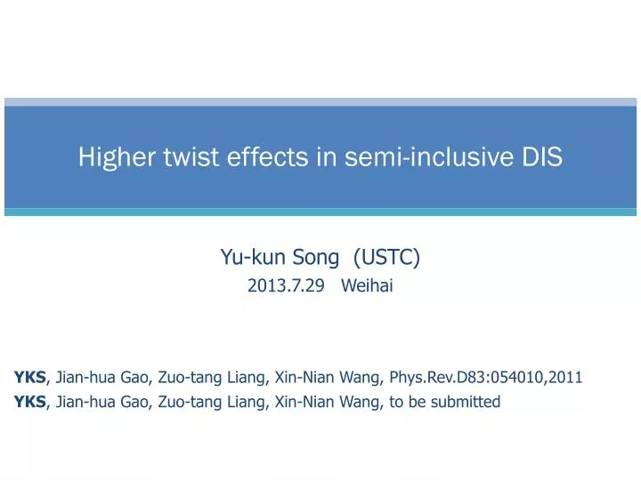 higher twist effects in semi inclusive dis