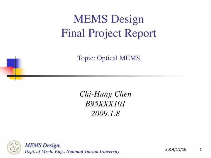 mems design final project report topic optical mems